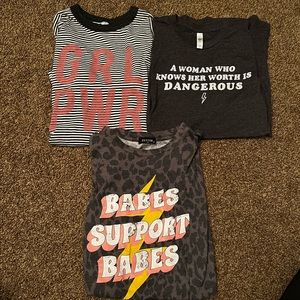 ✨Set of 3✨ Girl Power Graphic Tees